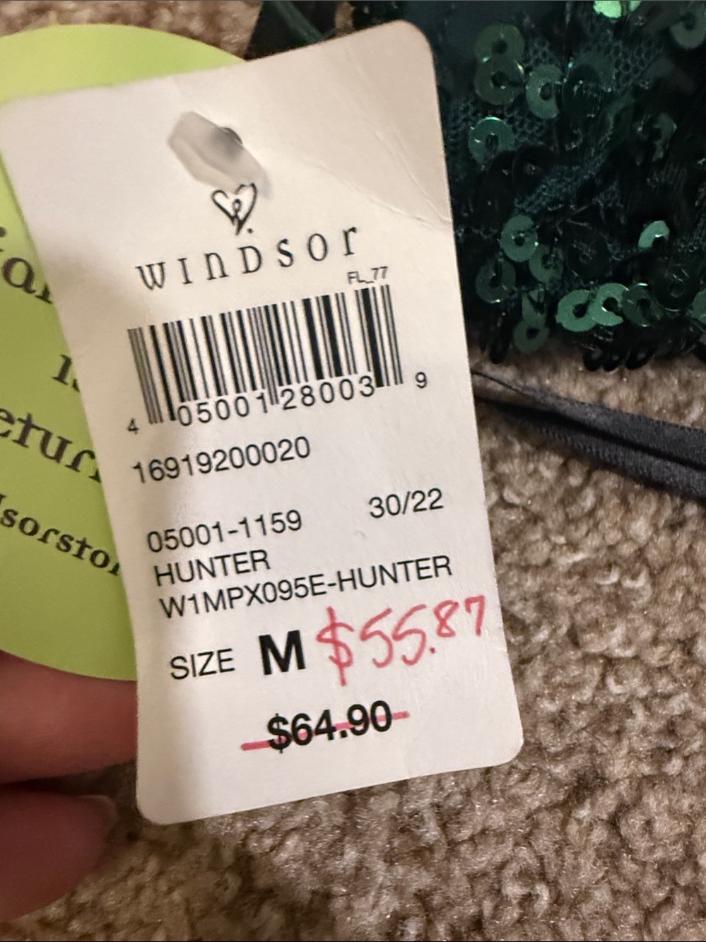 Windsor Hunter Green Sequin Headband